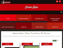 Tablet Screenshot of masterzradio.com